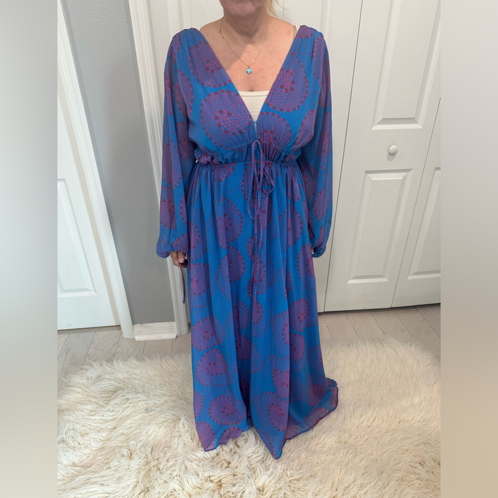 Staud Dress Blue and Pink